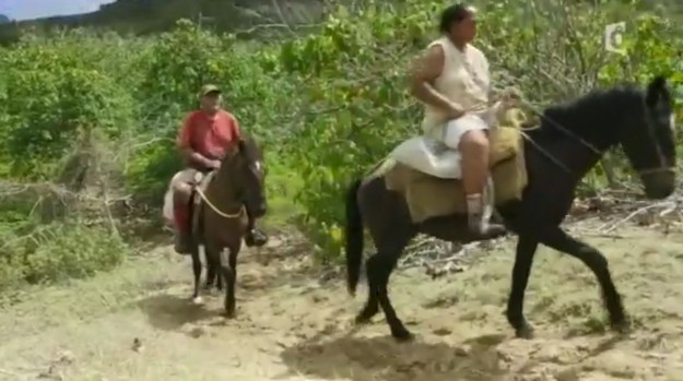 marie-louise et moana à cheval